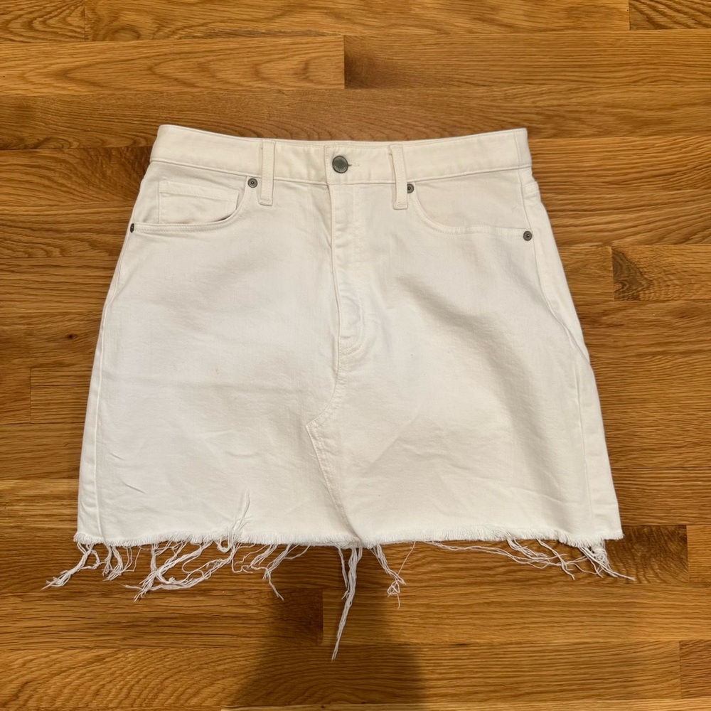 White Denim Jean Skirt Size 8